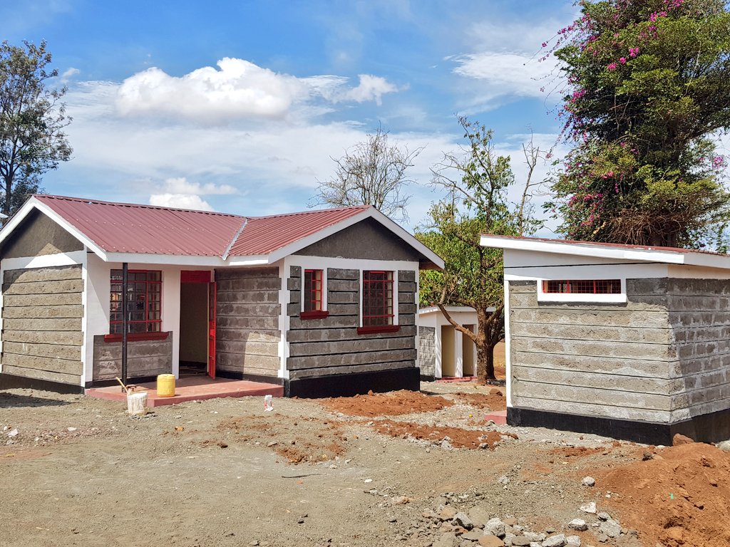 building a house in rural Kenya