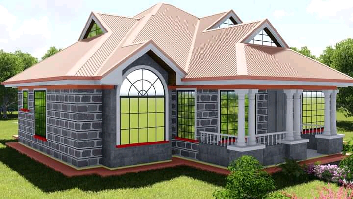 3BR BUNGALOW house plans in kenya and cost